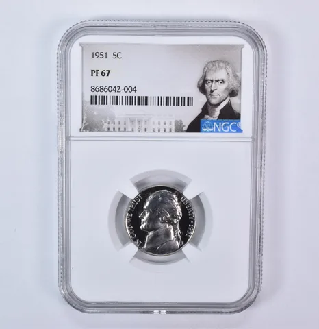 1951 Jefferson Nickel PF67 NGC Special Label