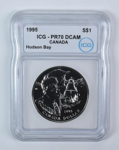 1995 Canada 1 Dollar Silver Hudson Bay PR70 DCAM ICG