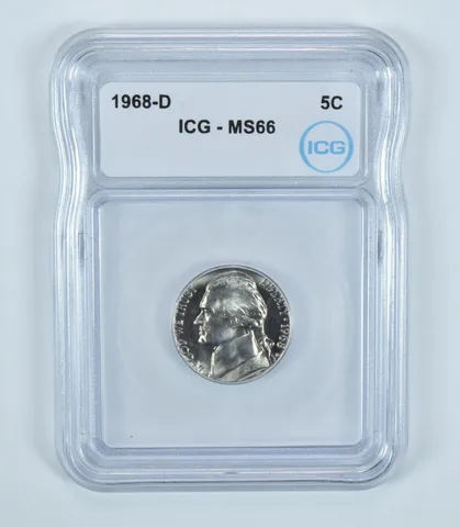 1968-D Jefferson Nickel MS66 ICG