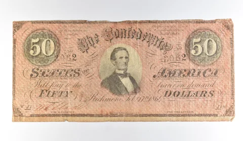 1861 $50 Confederate States Of America Large Note *1660
