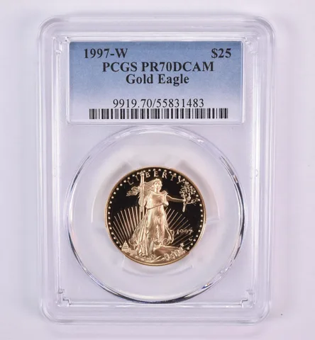 1997-W $25 American Gold Eagle 1/2 Oz Gold PR70 DCAM PCGS