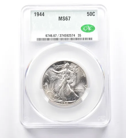 1944 Walking Liberty Half Dollar MS67 CAC *0010
