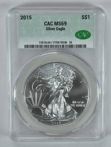 2015 American Silver Eagle MS69 CAC CACg