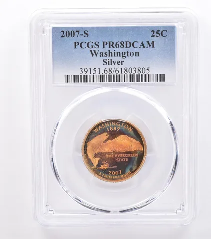 2007-S Washington State Quarter Washington Silver PR68 DCAM PCGS Nice Tone *8776