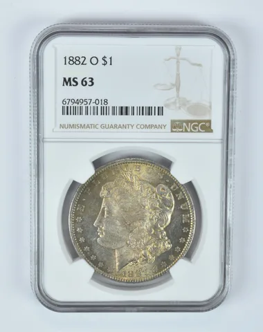 MS63 1882-O Morgan Silver Dollar NGC Beautifully Toned *7466