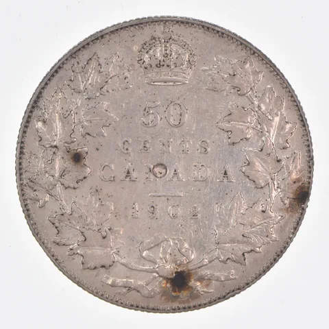 Better Date - 1902 Canada 50 Cents World Coin- Silver *489