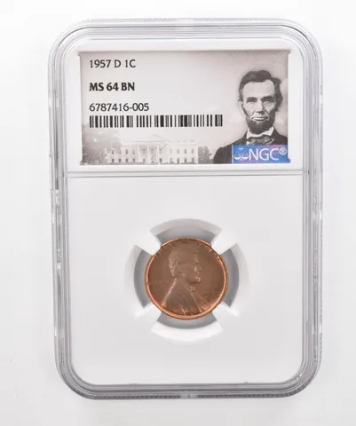 1957-D Lincoln Wheat Cent MS64 BN NGC Beautiful Tone *2977