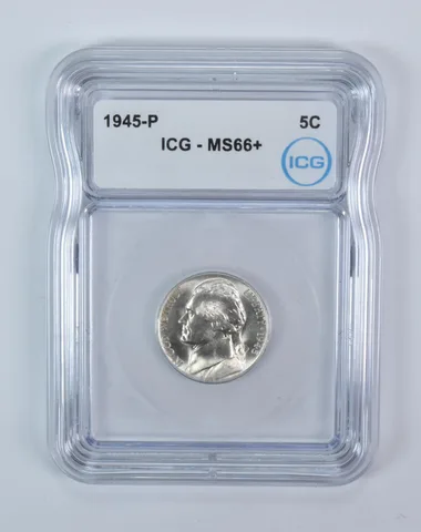 1945-P Jefferson Nickel MS66+ ICG