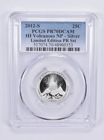 2012-S Washington Quarter Volcanoes Silver Limited Edition Set PR70 PCGS
