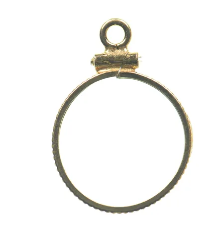 12K 15mm GF $1 Gold Dollar Piece Type 2 Coin Bezel Pendant Frame Edge a1386