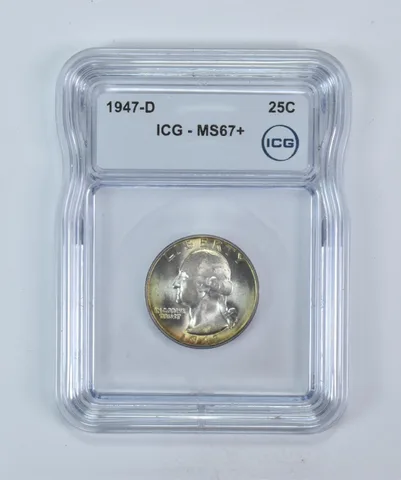 1947-D Washington Quarter MS67+ ICG Beautiful Tone a5882