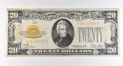 1928 $20 Gold Certificate Yellow Seal *8245