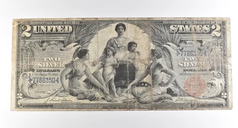 1896 $2 Silver Certificate Large Note Red Seal *3740