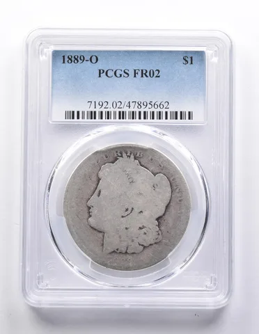 FR02 1889-O Morgan Silver Dollar PCGS Low Ball *7672
