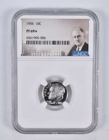 PF69* 1956 Roosevelt Dime NGC a2328