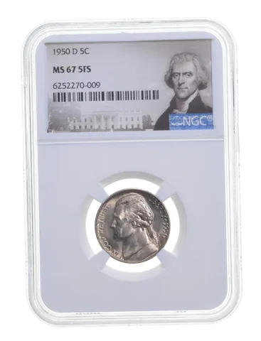 MS67 5FS 1950-D Jefferson Nickel - Graded NGC a3652