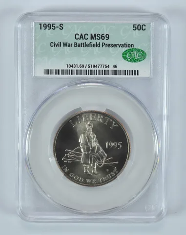 1995-S Civil War Battlefield Commemorative Half Dollar MS69 CAC CACg