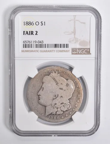FAIR 2 1886-O Morgan Silver Dollar NGC Lowball Low Ball *4543