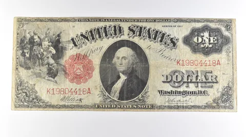 1917 $1 Legal Tender Large Note Red Seal FR#37 *0593