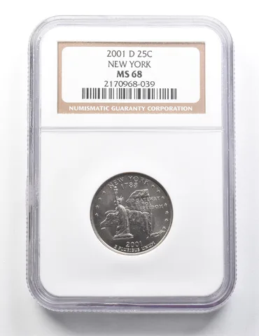 2001-D Washington State Quarter New York MS68 NGC a9394