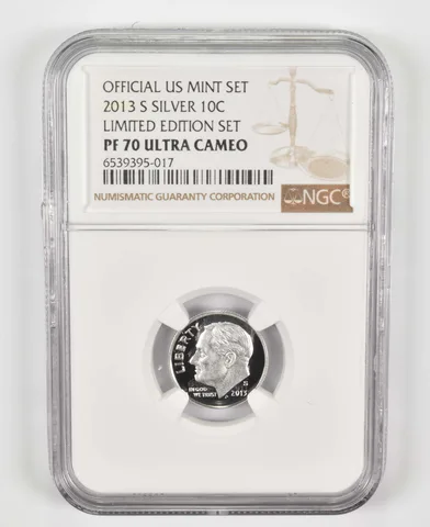 2013-S PF70 Silver Roosevelt Dime US Mint Limited Edition Set NGC