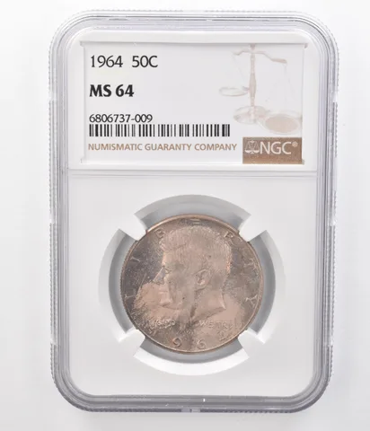 1964 Kennedy Half Dollar MS64 NGC Beautifully Toned *8615