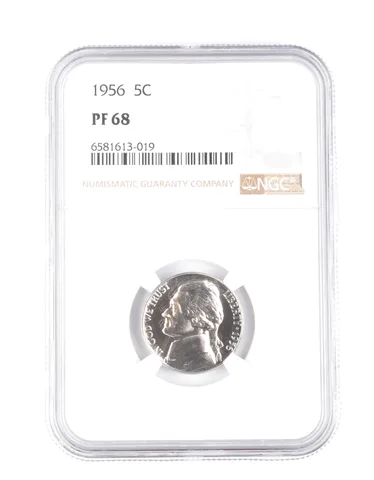 PF68 1956 Jefferson Nickel NGC *9848