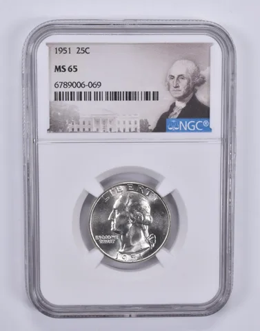 1951 Washington Quarter MS65 NGC Special Label