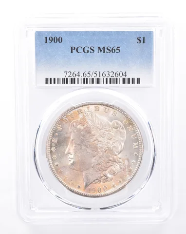 1900 Morgan Silver Dollar MS65 PCGS Beautiful Tone *9424