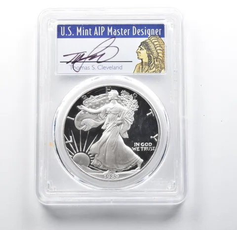 PR69 DCAM 1989-S American Silver Eagle Signed Cleveland PCGS a2133