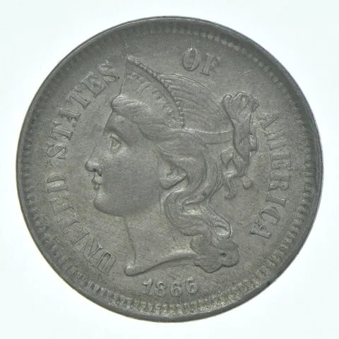 1866 Liberty Head Three Cent Nickel *9297