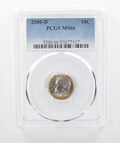 2000-D Roosevelt Dime MS66 PCGS Beautiful Tone a1323