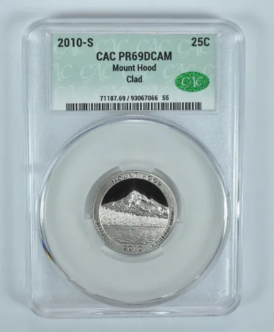 2010-S Washington Quarter Mount Hood CLAD ATB PR69 DCAM CAC CACg