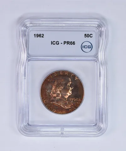 1962 Franklin Half Dollar PR66 ICG Beautiful Tone *7983