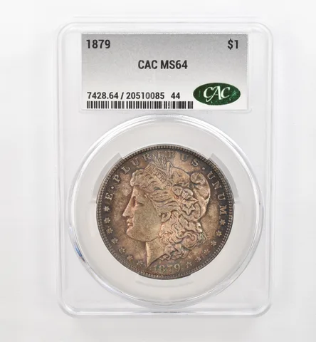 1879 Morgan Silver Dollar MS64 CAC CACg Beautiful Tone *0479