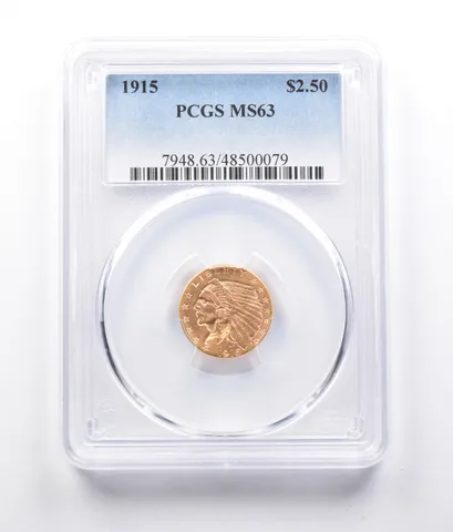 1915 $2.50 Indian Head Gold Quarter Eagle MS63 PCGS PQ *7307