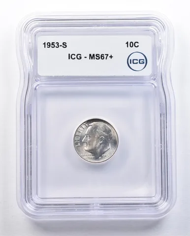 1953-S Roosevelt Dime MS67+ ICG *1643