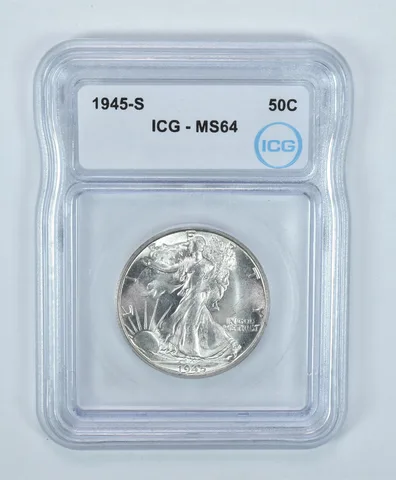 1945-S Walking Liberty Half Dollar MS64 ICG
