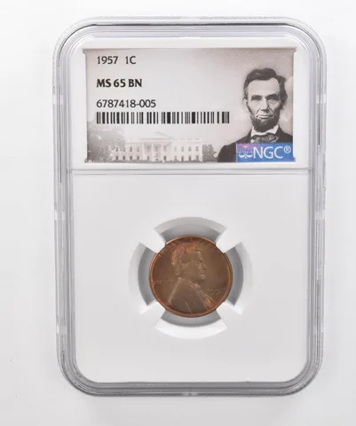 1957 Lincoln Wheat Cent MS65 BN NGC Beautiful Tone *2948
