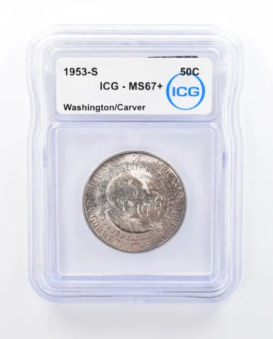 1953-S Washington Carver Commemorative Half Dollar MS67+ ICG Nice Tone *4663