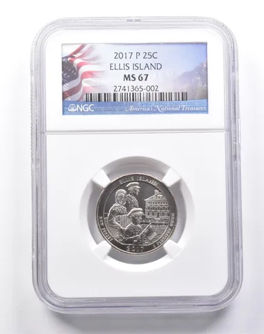 MS67 2017-P Washington Quarter Ellis Island NGC a6139