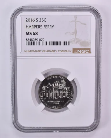 2016-S Washington Quarter ATB Harpers Ferry MS68 NGC