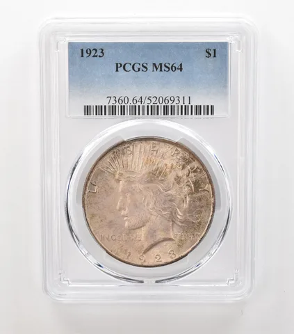 1923 Peace Silver Dollar MS64 PCGS Beautiful Tone a6916