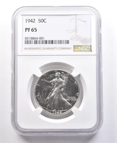1942 Walking Liberty Half Dollar PF65 NGC *2141