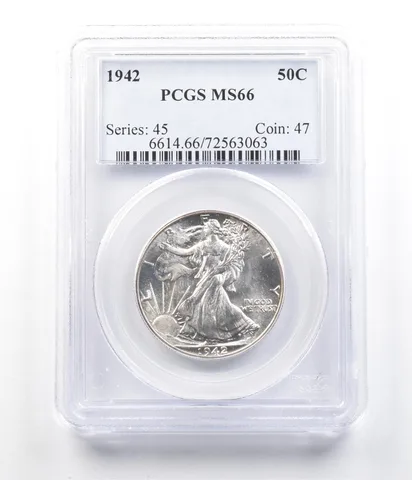 1942 Walking Liberty Half Dollar MS66 PCGS