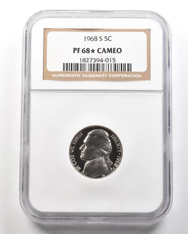 1968-S Jefferson Nickel PF68* STAR Cameo NGC a4729