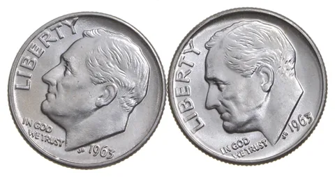 Choice Unc 1963 P+D Roosevelt Dime Gem BU Collection Lot Set