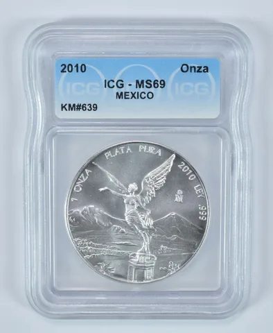 2010 Mexico 1 Onza Silver Libertad MS69 ICG