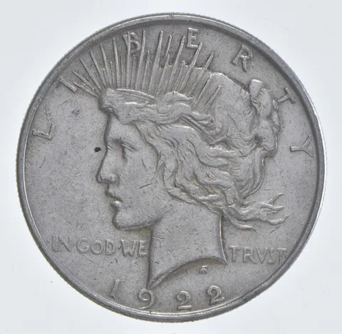 Better - 1922 Peace Silver Dollar - 90% US Coin *685