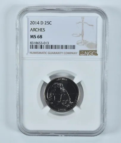 2014-D Washington Quarter Arches America The Beautiful MS68 NGC